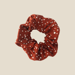 Copper Polka Dot Scrunchie