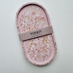 Pink/Beige Terrazzo Trinket Tray