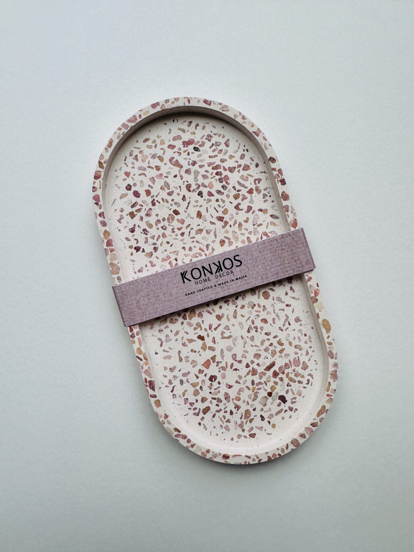 Beige/Brown Terrazzo Trinket Tray