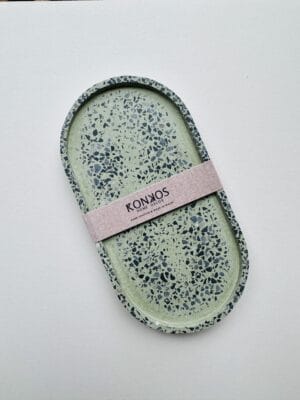 Green/Black Terrazzo Trinkey Tray