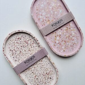 Pink/Beige Terrazzo Trinket Tray