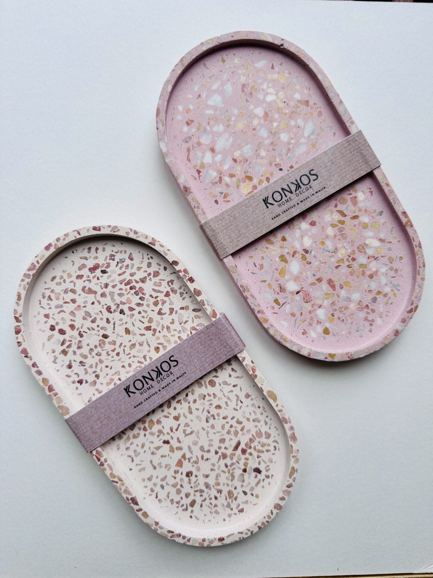 Pink/Beige Terrazzo Trinket Tray