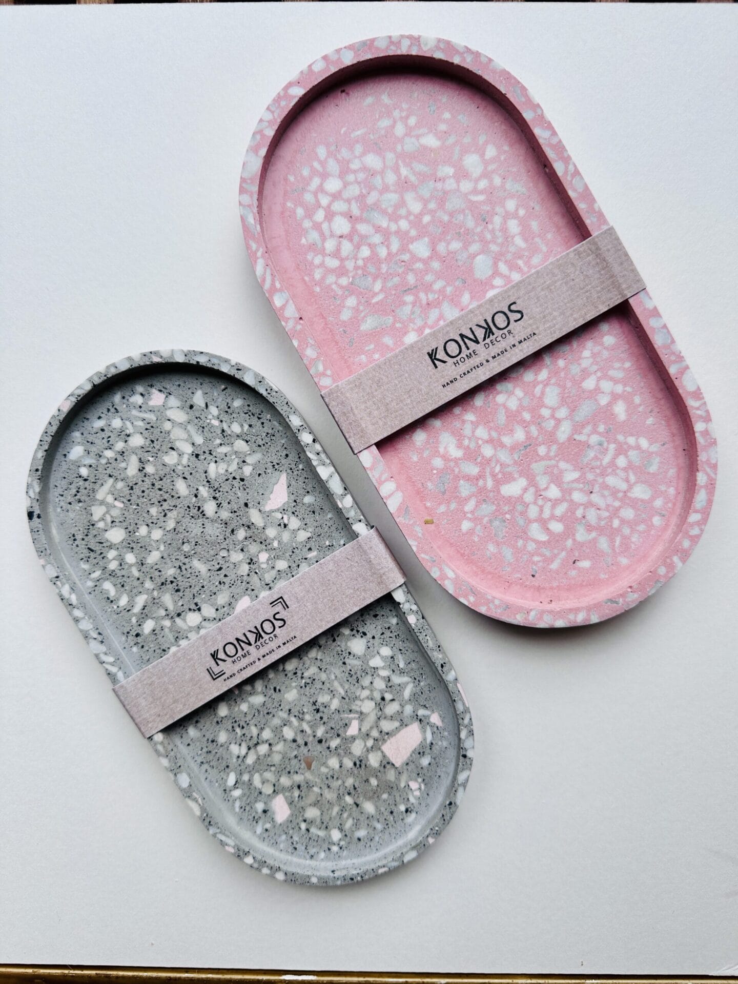 Grey/Pink Terrazzo Trinket Tray