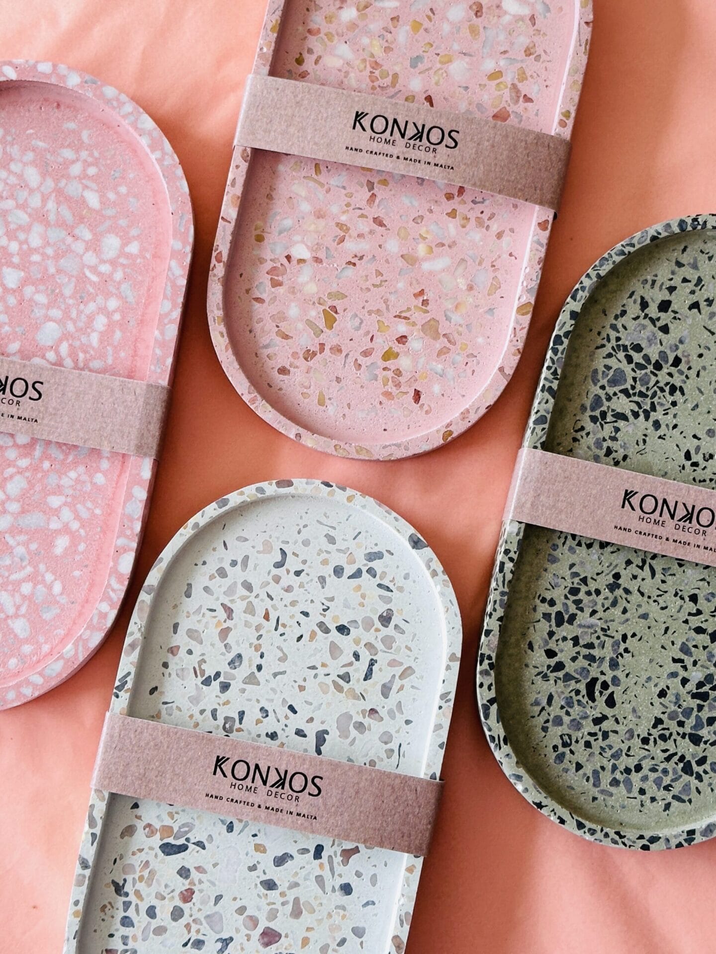 Pink/Beige Terrazzo Trinket Tray