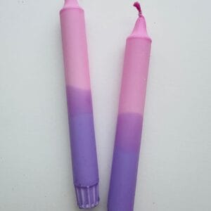 Pastel Pink/Lilac Taper Candle